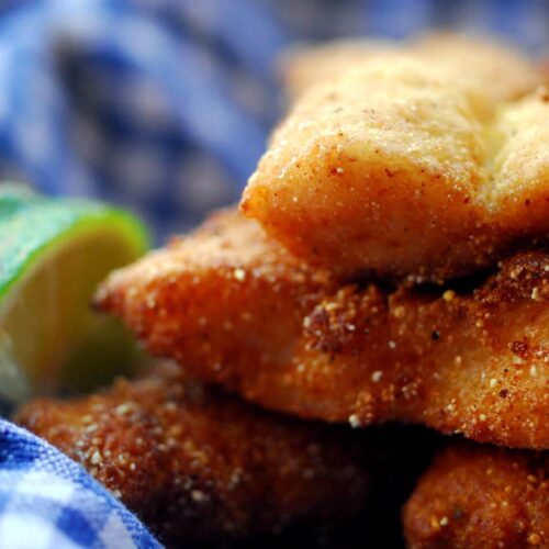 Fried catfish with hushpuppies and chipotle dipping sauce DSC 9762