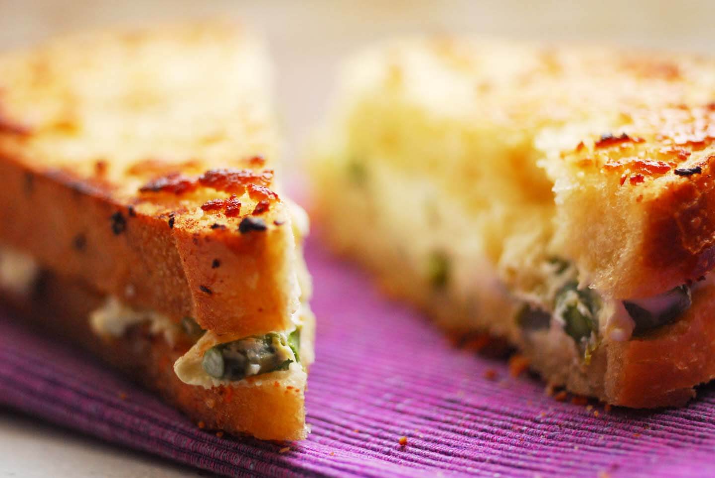 Asparagus and cream cheese sandwich | Homesick Texan