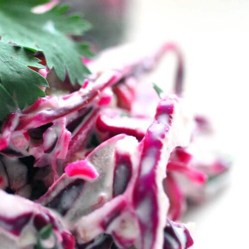 Coleslaw with cilantro and jalapenos DSC 3550