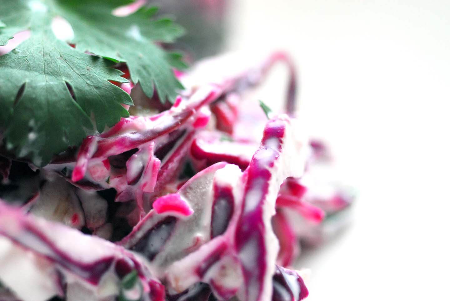 Coleslaw with cilantro and jalapenos DSC 3550