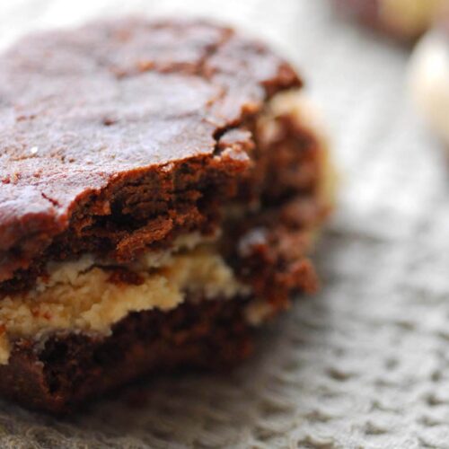 Chocolate and peanut butter ice cream sandwiches DSC 6243