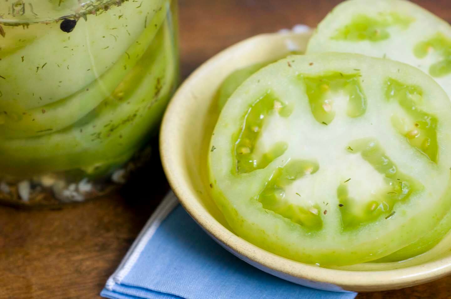 Pickled green tomatoes | Homesick Texan