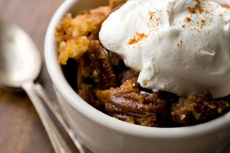Pecan cobbler with sorghum syrup