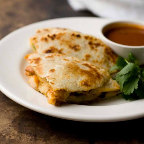 Ancho chile shrimp quesadillas DSC5130
