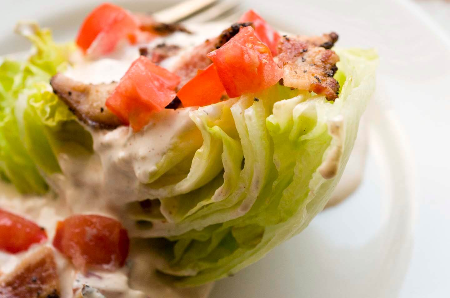 BLT wedge salad with chipotle blue cheese dressing | Homesick Texan