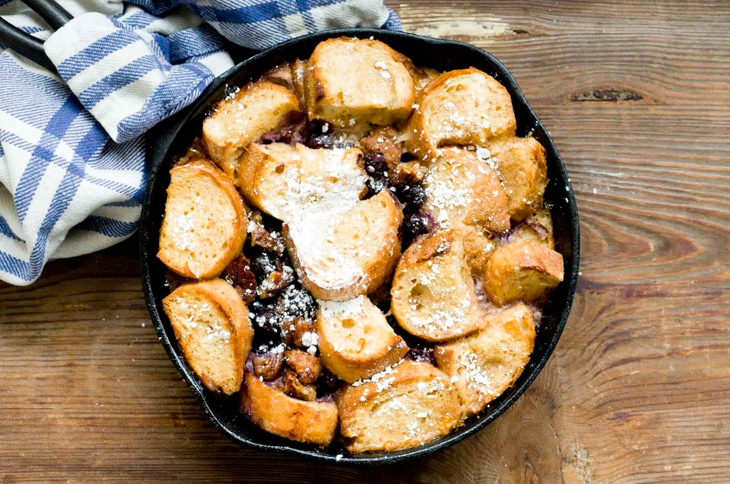 French toast casserole with blueberries and sausage | Homesick Texan