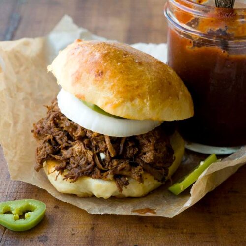 Chopped Beef Sandwich With A Spicy Barbecue Sauce Homesick Texan