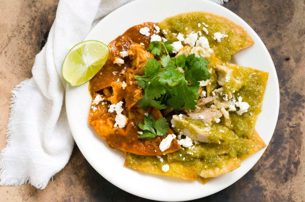 Chilaquiles with ancho tomatillo salsa Homesick Texan