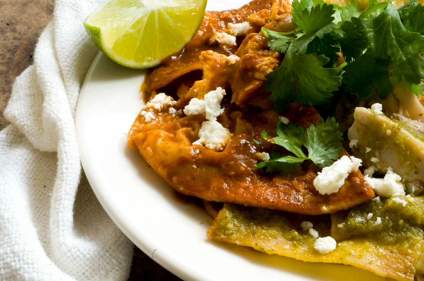 Chilaquiles with ancho tomatillo salsa DSC2081