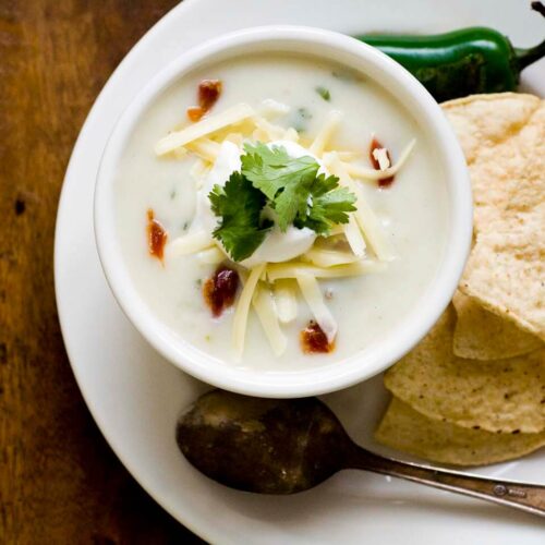 Buttermilk potato soup with bacon and roasted jalapeno DSC2813