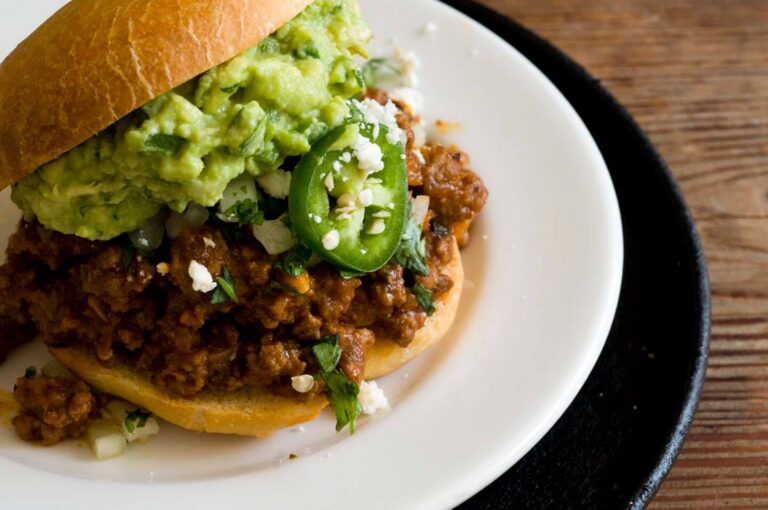 Tex-Mex sloppy Joe sandwich