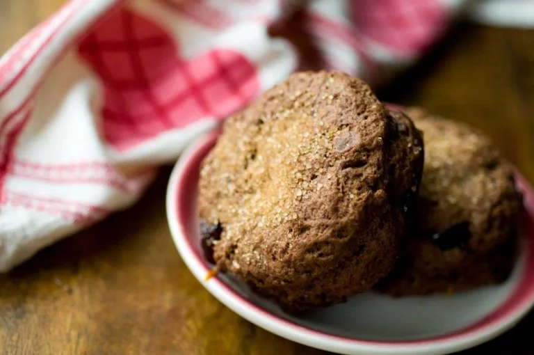 Chocolate-cherry scones with cinnamon-orange butter