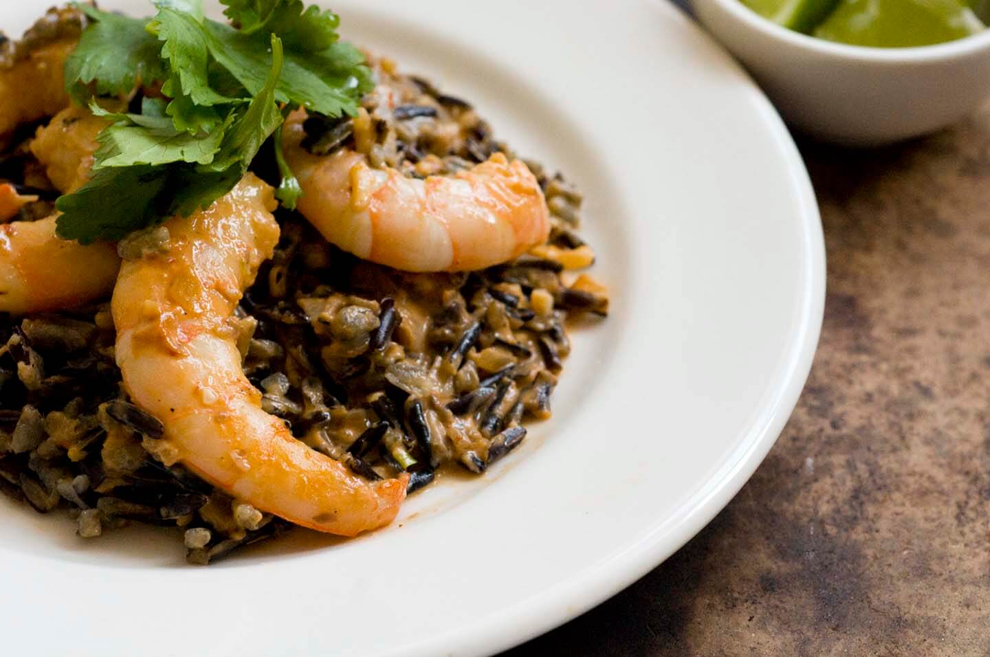 Creamy chipotle shrimp with mushrooms and wild rice | Homesick Texan