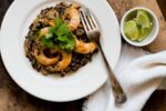 Creamy chipotle shrimp with mushrooms and wild rice | Homesick Texan
