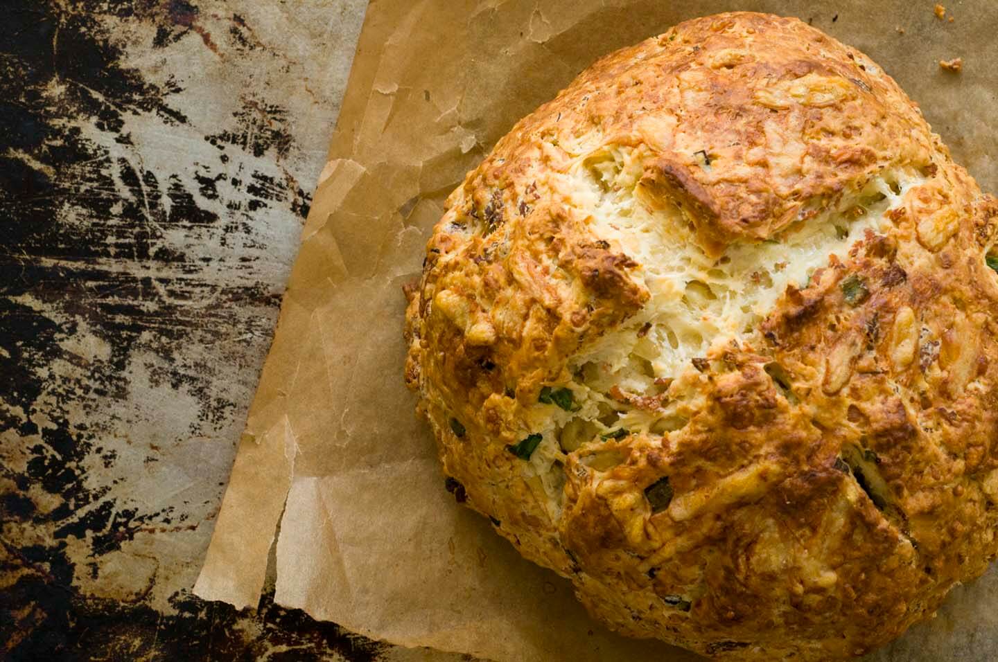 Irish cheddar and bacon soda bread