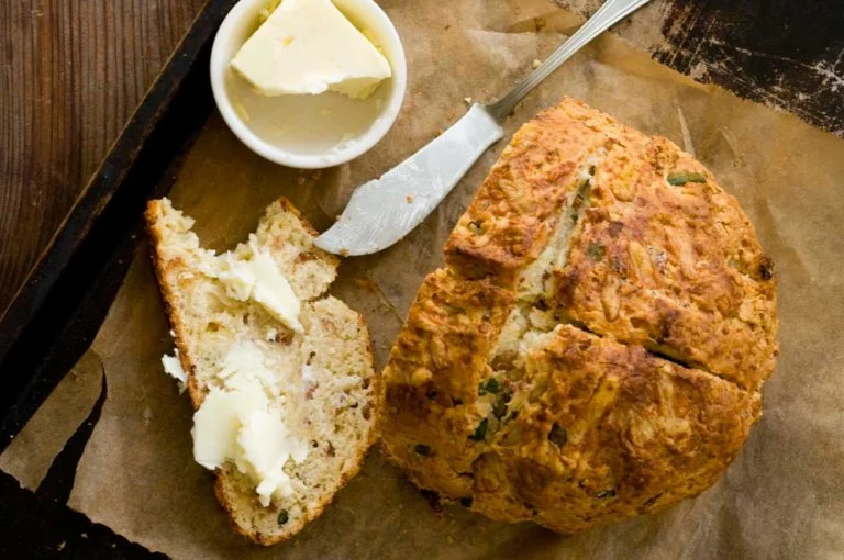 Irish cheddar and bacon soda bread