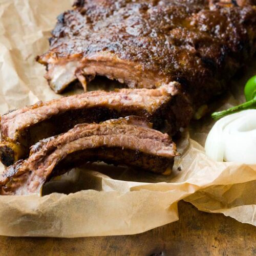 Sorghum mustard glazed ribs DSC8930