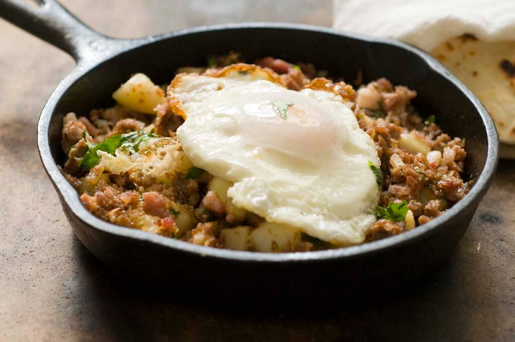 Corned beef hash with chipotle chiles and Irish bacon | Homesick Texan