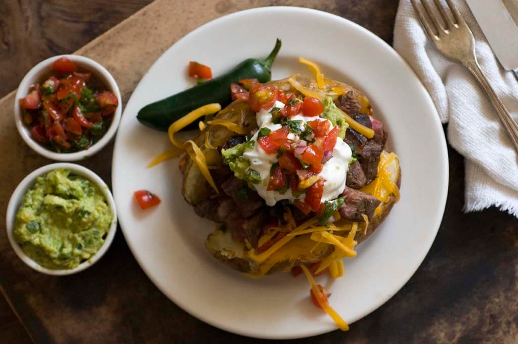 Carne asada baked potato | Homesick Texan