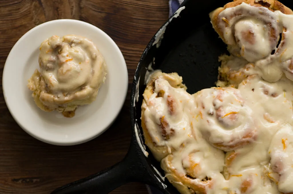 Orange pecan cinnamon rolls | Homesick Texan