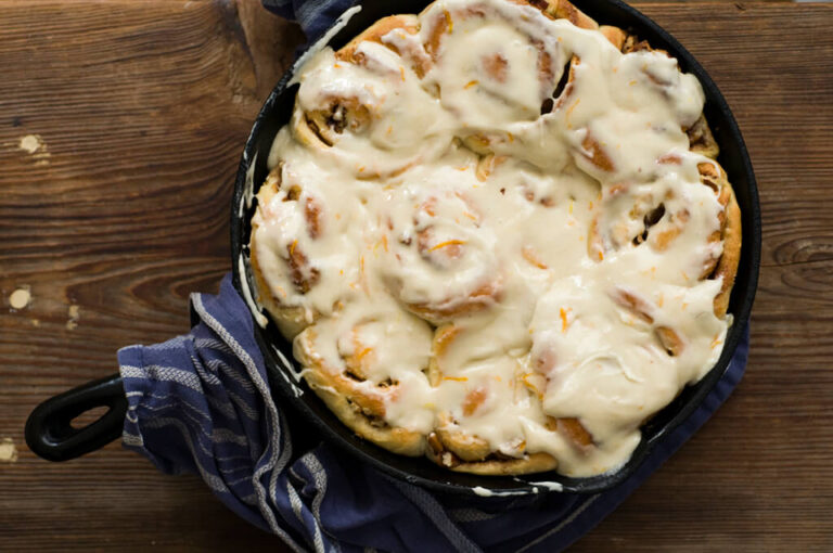 Orange pecan cinnamon rolls