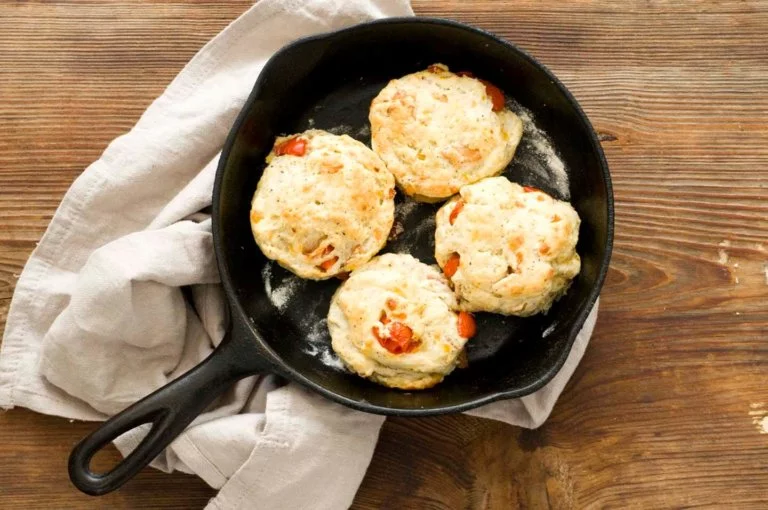 Tomato, cheddar, and bacon biscuits