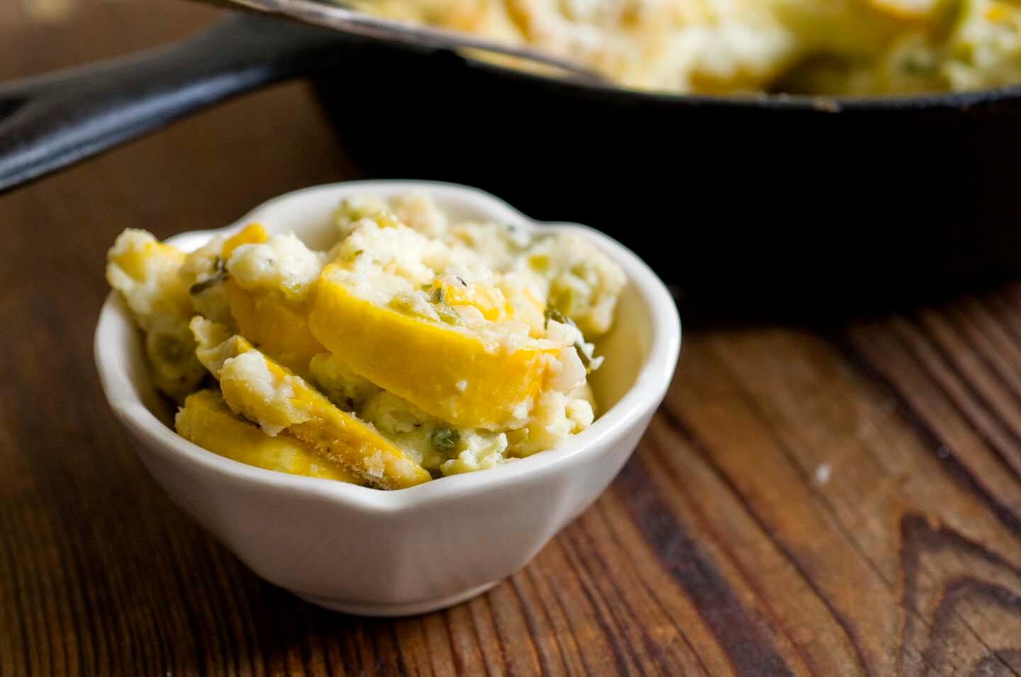 Squash and green chile casserole | Homesick Texan