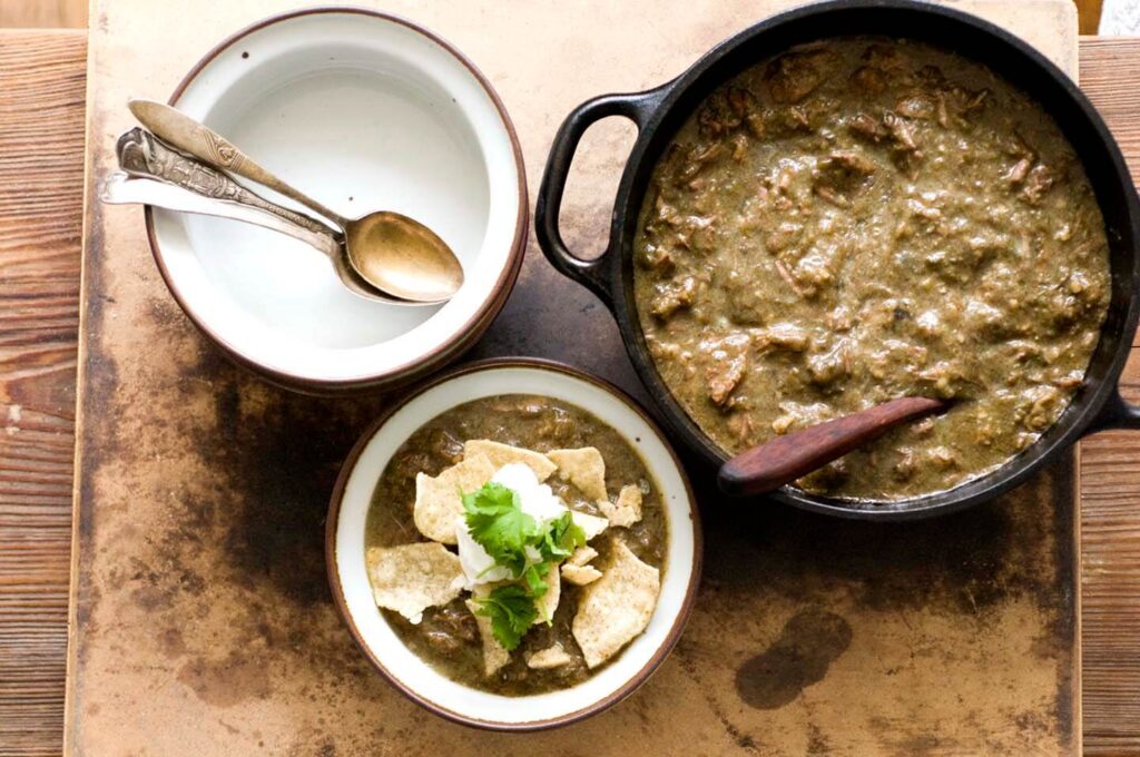 Chile verde con carne (beef green chili) Homesick Texan