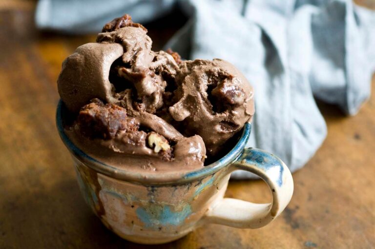 Mexican chocolate brownie ice cream