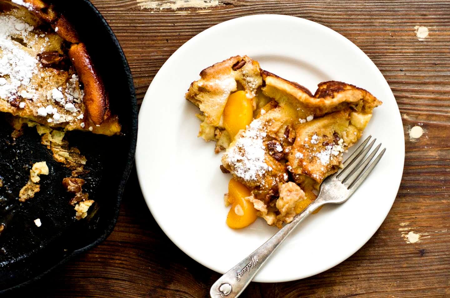 Peach Dutch baby pancake | Homesick Texan