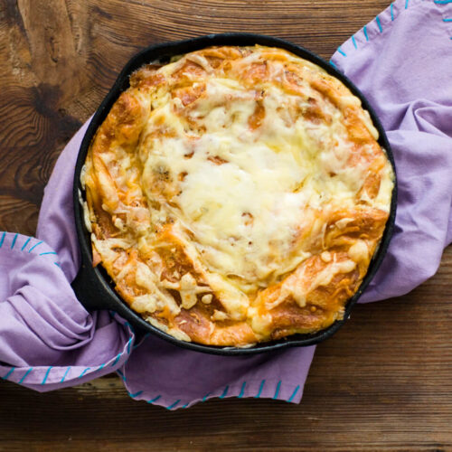 Ham and cheese croissant casserole DSC1021