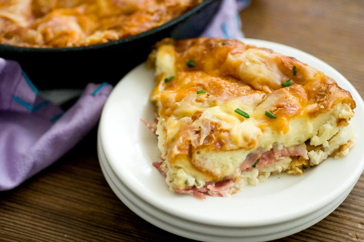 Ham and cheese croissant casserole | Homesick Texan