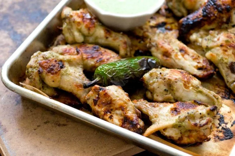 Salsa verde ranch wings