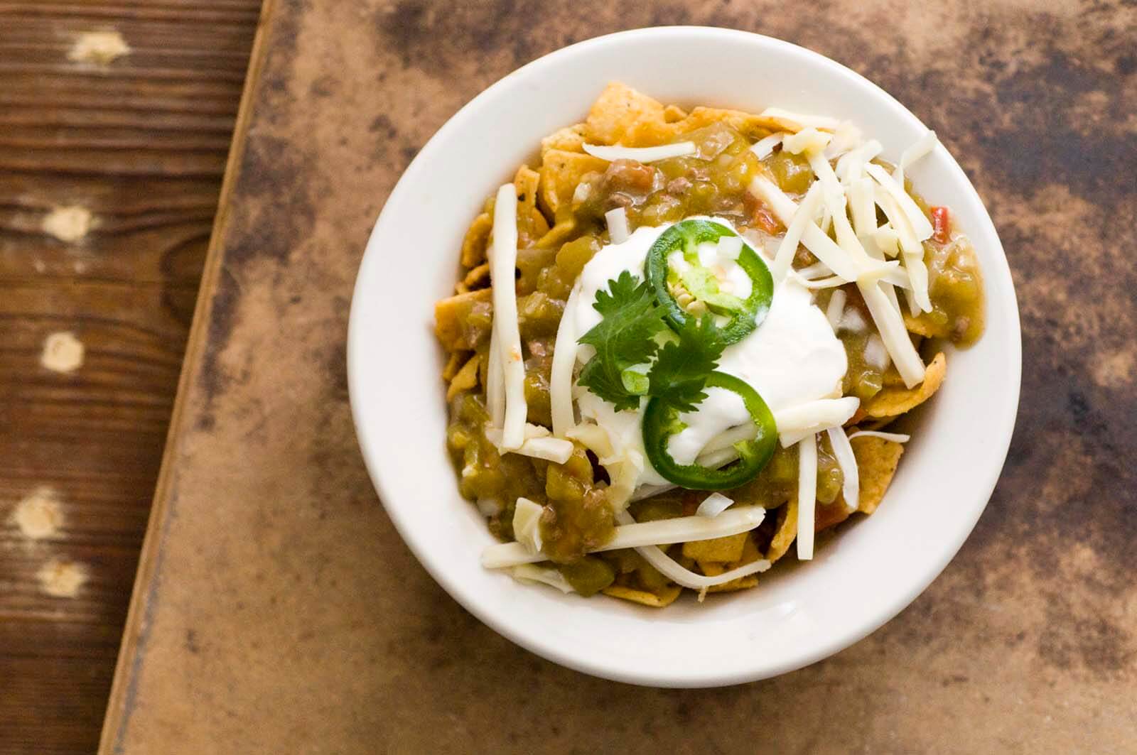 Green chile Frito pie DSC3449