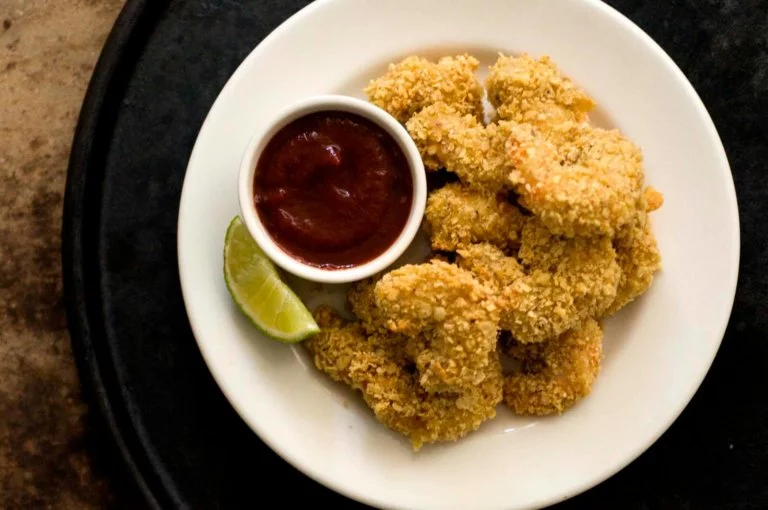 Tortilla-crusted shrimp