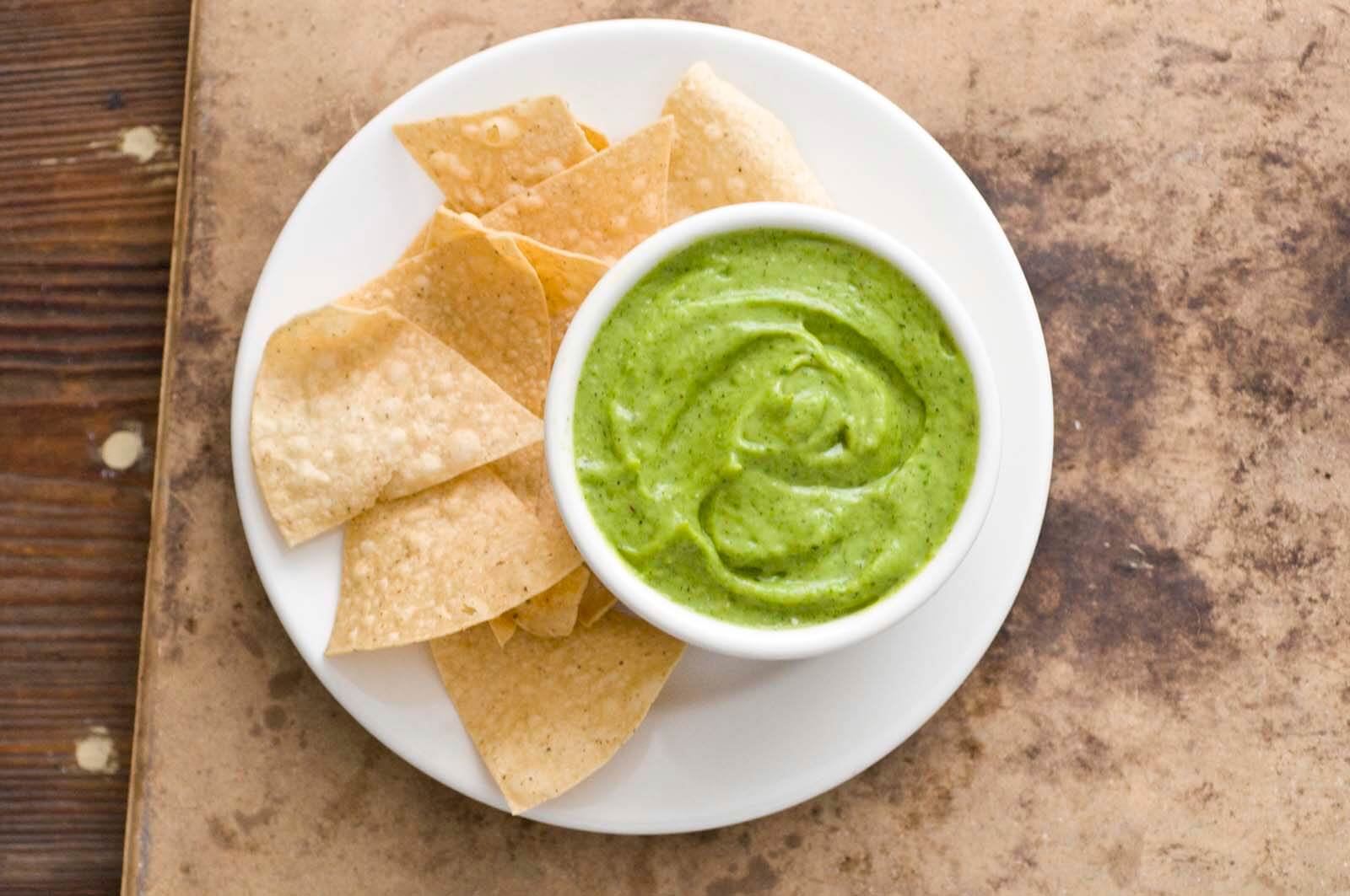 Green chile creamy avocado salsa | Homesick Texan