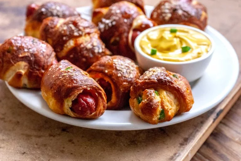 Pigs in jalapeño-cheddar pretzel blankets