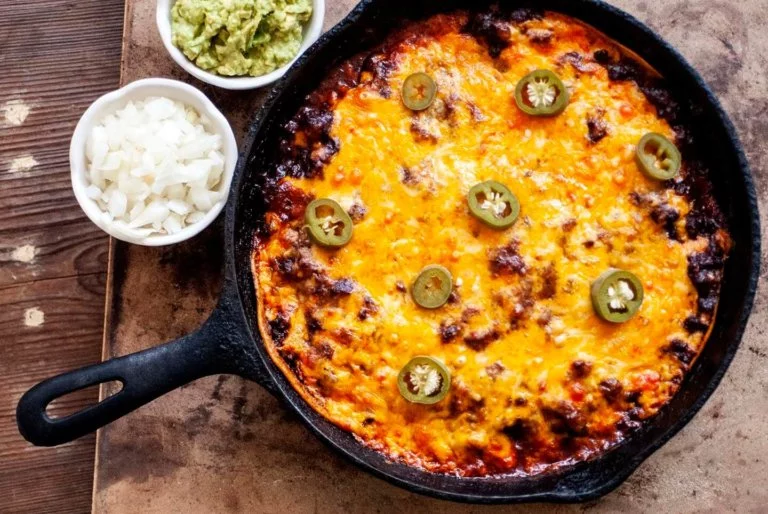 Chili cheese enchilada casserole