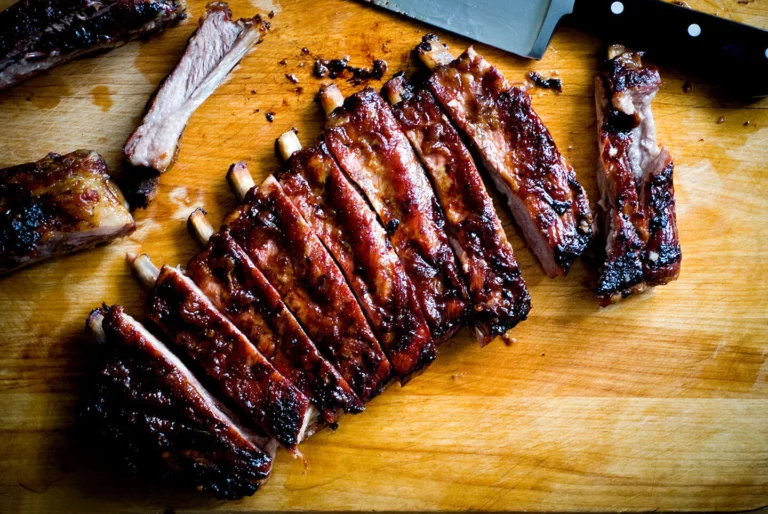 Apricot glazed ribs