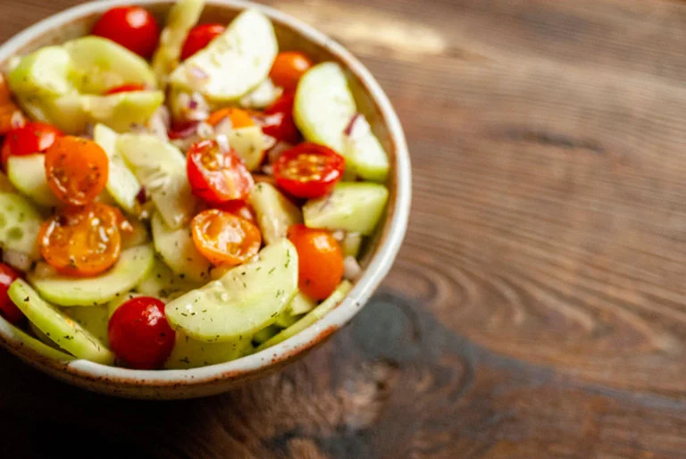 Cucumber and tomato salad