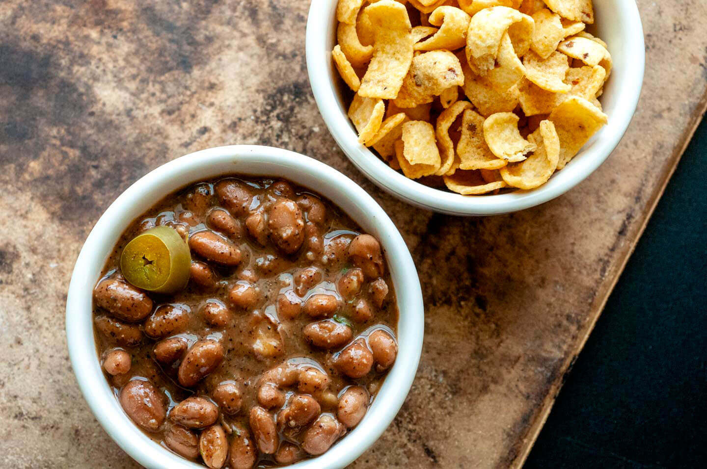 Fritoque, bean and corn chip casserole | Homesick Texan