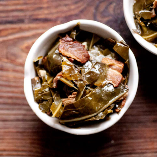 Bacon garlic collard greens DSC 6052
