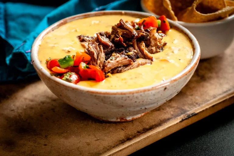 Texas pulled pork queso