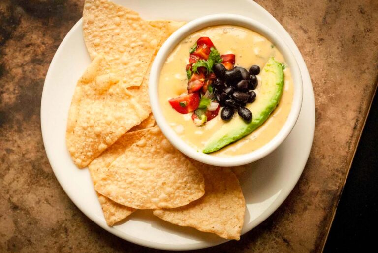 Queso with black beans, Austin style