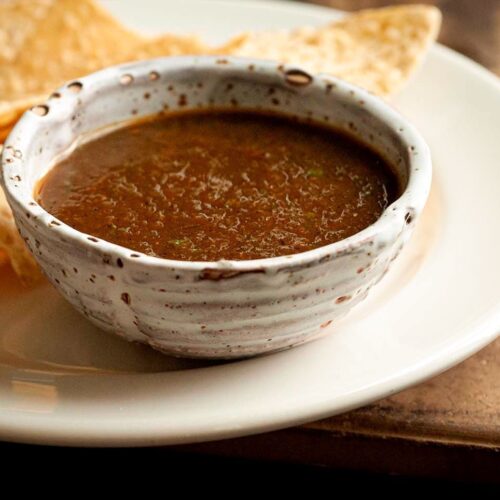 Salsa tatemada, South Texas roasted red salsa