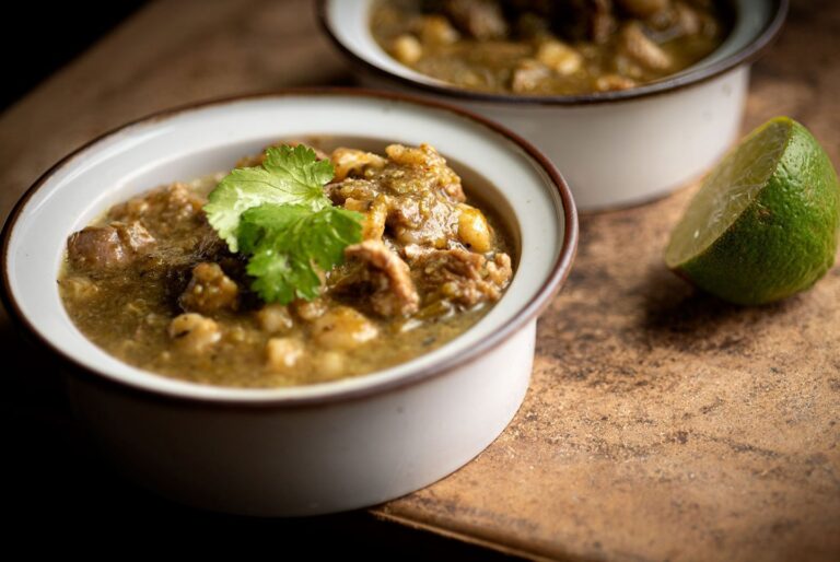 Green chile pork posole