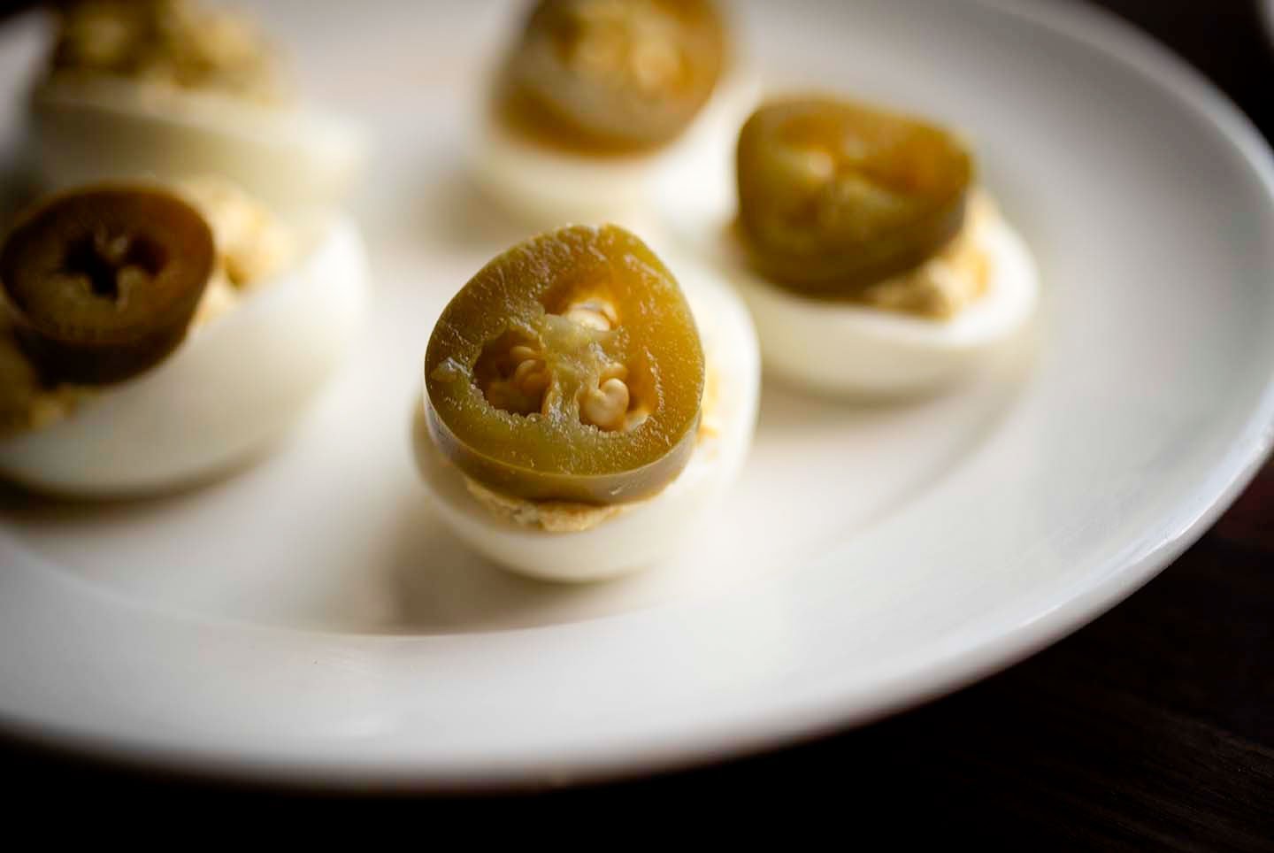 Pickled jalapeno deviled eggs | Homesick Texan