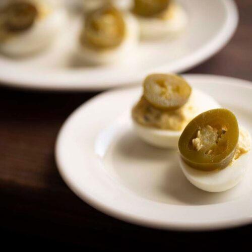 Pickled jalapeno deviled eggs DSC 2044