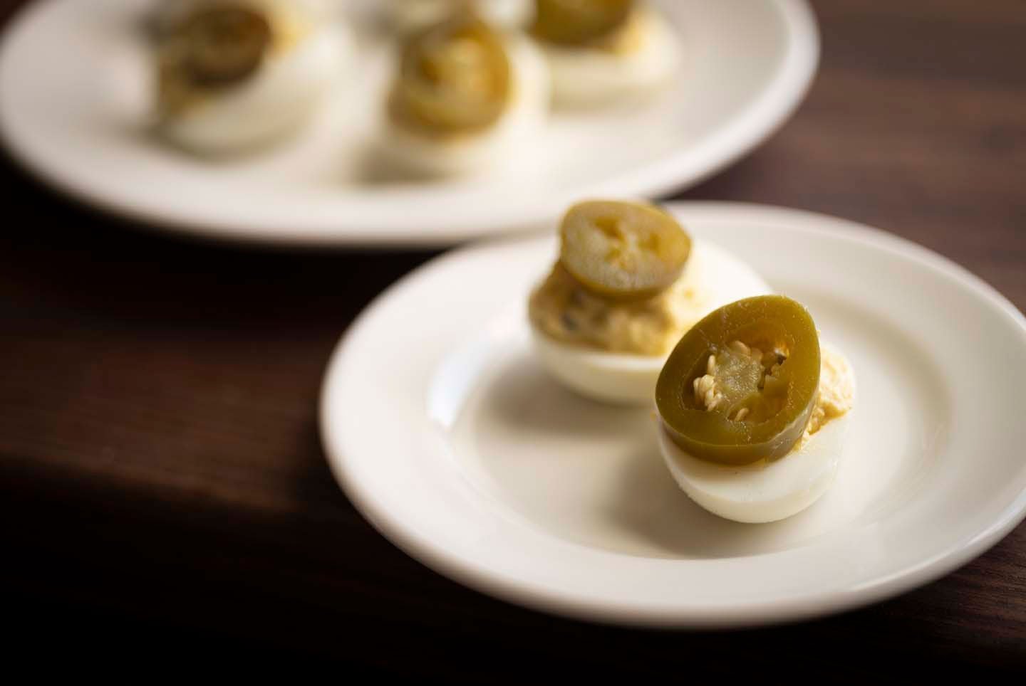 Pickled jalapeno deviled eggs DSC 2044