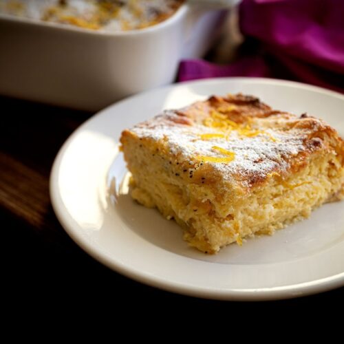 Lemon poppyseed French toast casserole DSC 2580